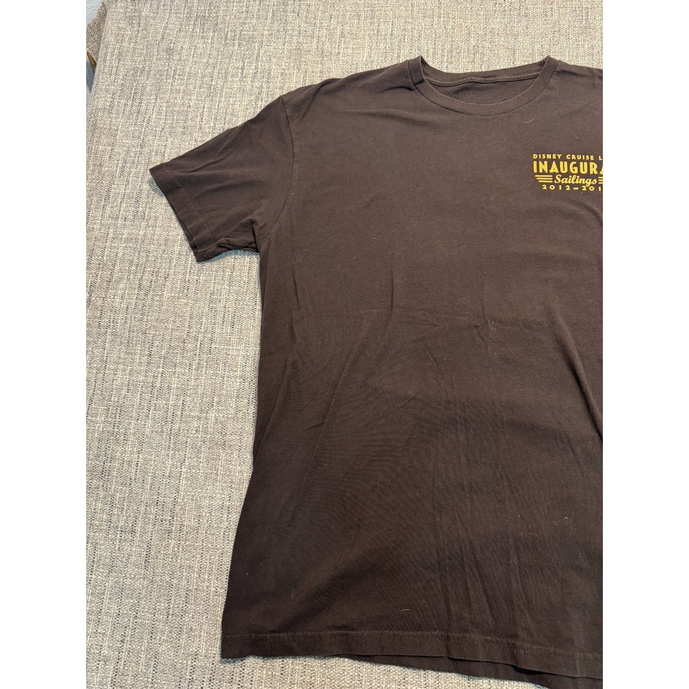 Disney Cruise Line T-Shirt Men's Brown Inaugural Sailing Crew Neck Short Sleeve - Picture 5 of 15